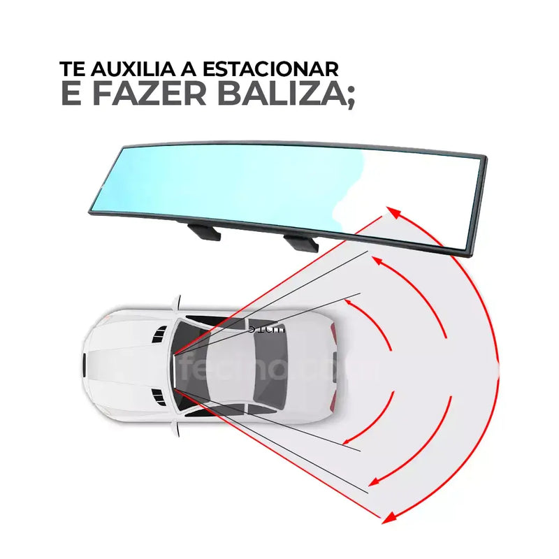 RetroMax® - Espelho Retrovisor Panorâmico Universal (+ Mini Rastreador GPS de Brinde para os 15 Primeiros)