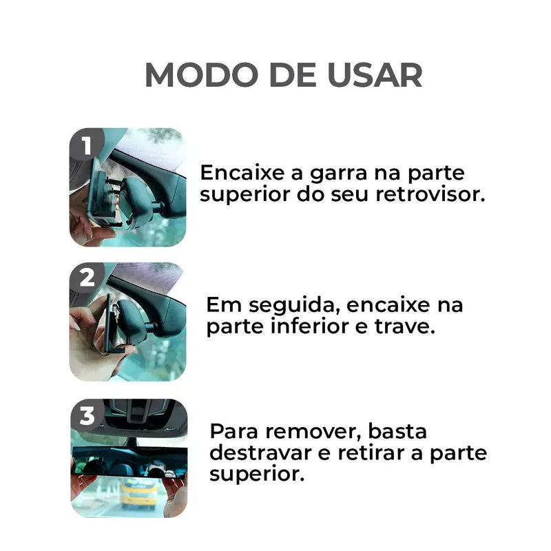 RetroMax® - Espelho Retrovisor Panorâmico Universal (+ Mini Rastreador GPS de Brinde para os 15 Primeiros)