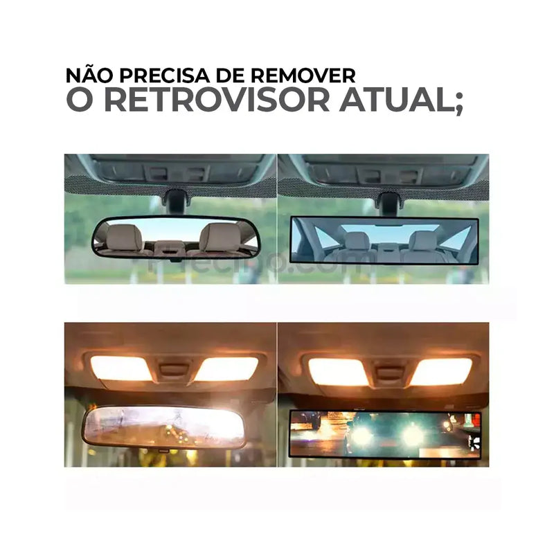 RetroMax® - Espelho Retrovisor Panorâmico Universal (+ Mini Rastreador GPS de Brinde para os 15 Primeiros)