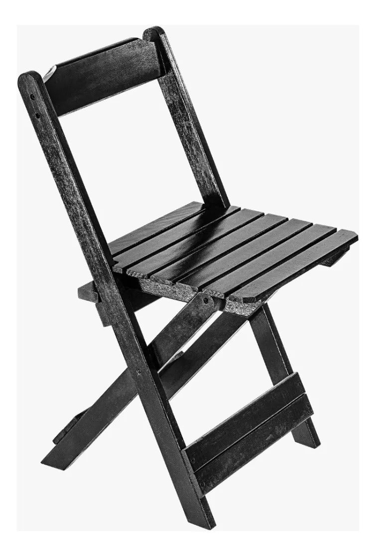 Jogo De Mesa Dobrável 70x70 C/ 4 Cadeiras Madeira Maciça Maplan