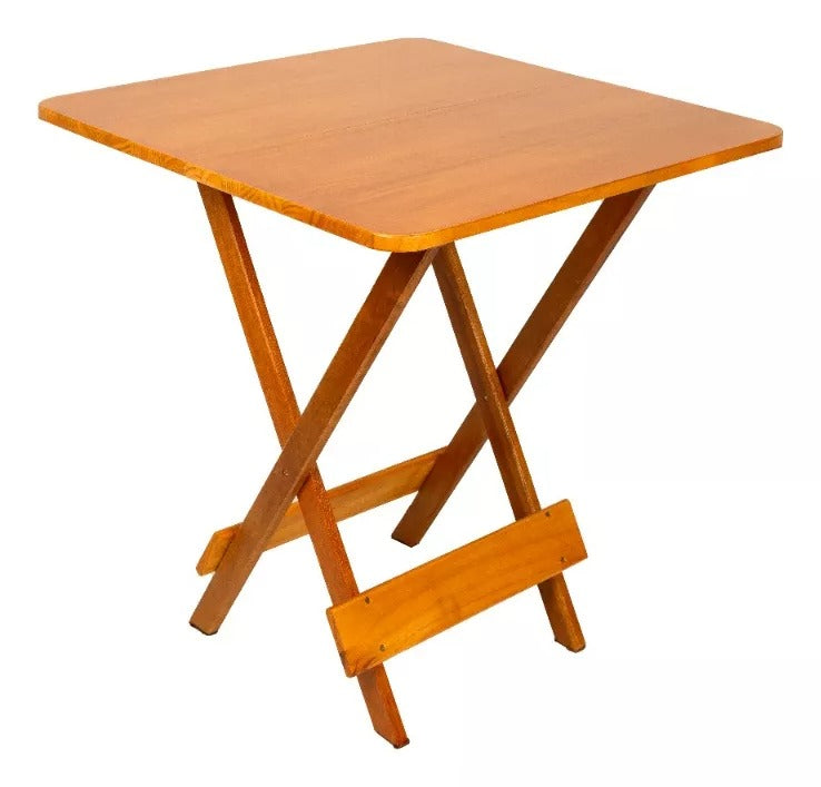 Jogo De Mesa Dobrável 70x70 C/ 4 Cadeiras Madeira Maciça Maplan