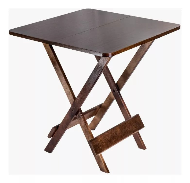 Jogo De Mesa Dobrável 70x70 C/ 4 Cadeiras Madeira Maciça Maplan