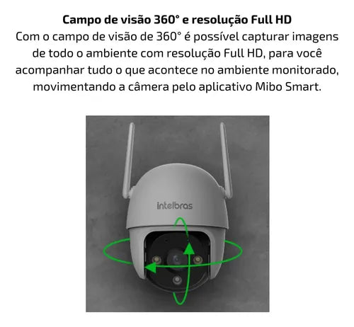 Kit 2 Câmeras De Video Wi-fi Full Hd Im7 Full Color Branca Intelbras