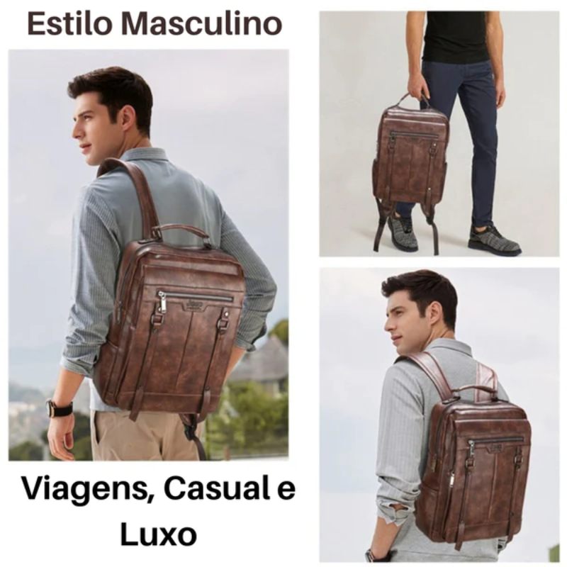 Mochila de Couro Executiva Para Notebooks