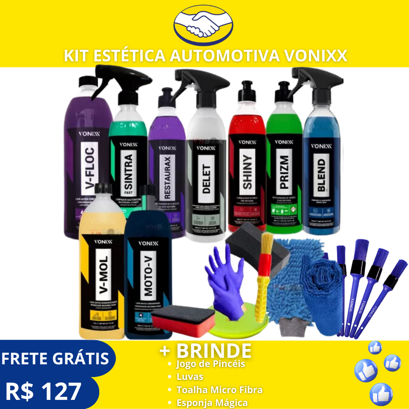 KIT LAVAGEM PROFISSIONAL COMPLETA VONIXX