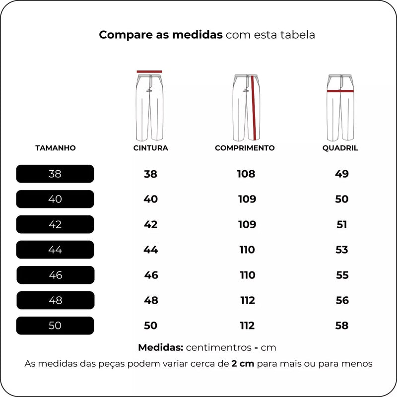 Kit 7 Calças Masculina Sarja Slim - SOMENTE HOJE!